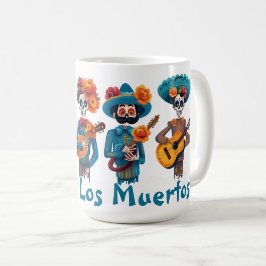 Dia De Los Muertos Party Kaffeetasse (VorderseiteRechts)
