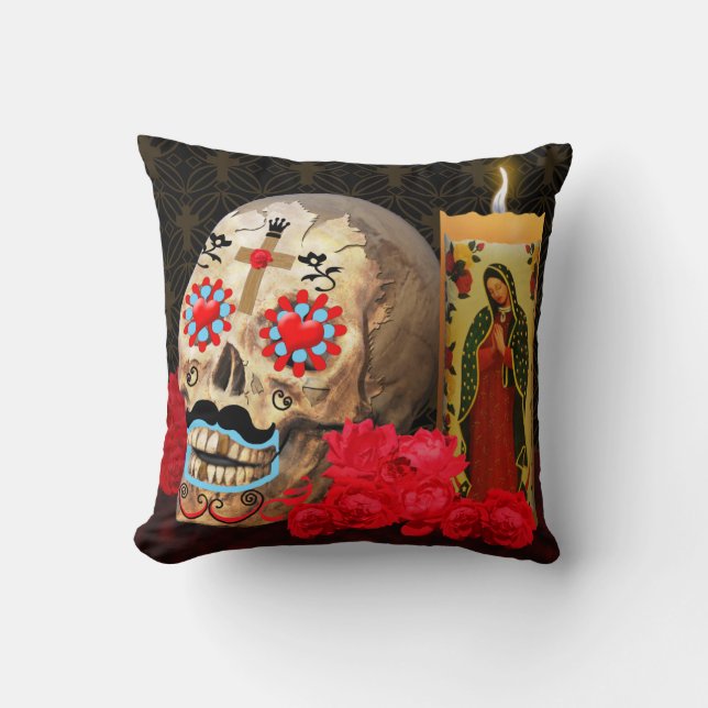 Dia de Los Muertos Pillow Kissen (Vorderseite)