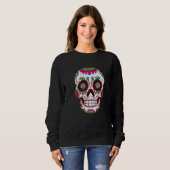 Dia De Los Muertos Pink Elements Skull Mask Premiu Sweatshirt (Vorne ganz)