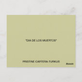 DIA DE LOS MUERTOS POSTCARD POSTKARTE (Rückseite)