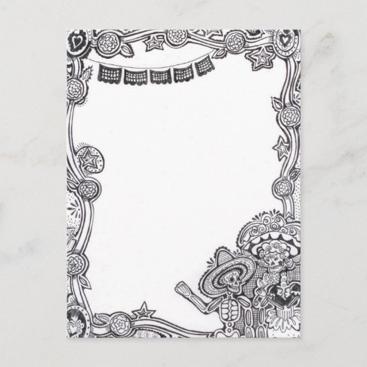 Dia De Los Muertos Postcard Postkarte (Vorderseite)