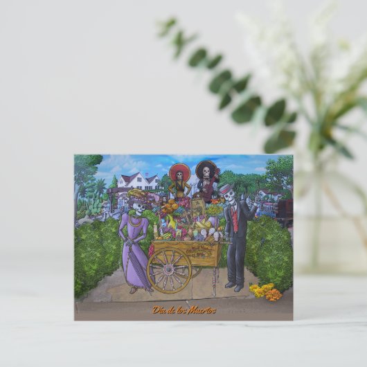 Dia de los Muertos Postkarte (Stehend Vorderseite)