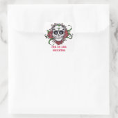 dia de los muertos quadratischer aufkleber (Tasche)