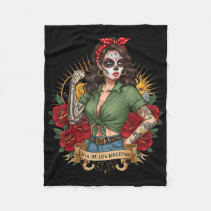 Dia De Los Muertos Rose Blume Catrina Day O Fleecedecke