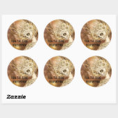 Dia de los Muertos Round Sticker (Blatt)