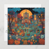 Dia de los Muertos, Ruhe unter Mondlicht Einladung (Vorne/Hinten)