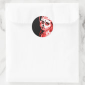 dia de los muertos runder aufkleber (Tasche)