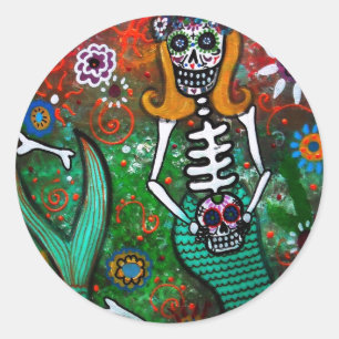 DIA DE LOS MUERTOS RUNDER AUFKLEBER