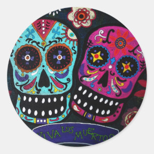 DIA DE LOS MUERTOS RUNDER AUFKLEBER