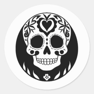 Dia de Los Muertos Runder Aufkleber