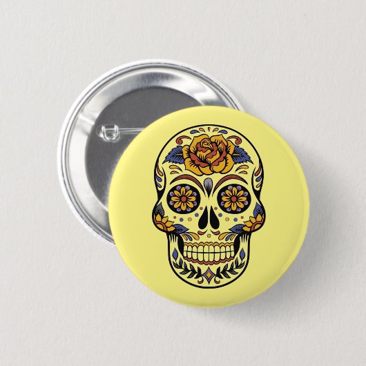 Dia de los muertos — Schaltfläche "Zuckerschädel" Button (Vorne & Hinten)