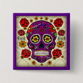 Dia de los muertos — Schaltfläche "Zuckerschädel" Button