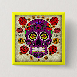 Dia de los muertos — Schaltfläche "Zuckerschädel" Button