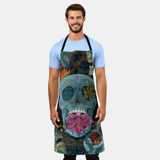 Dia De Los Muertos Schürze (Getragen)