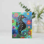 Dia de los Muertos Seepferd Postkarte (Stehend Vorderseite)