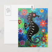 Dia de los Muertos Seepferd Postkarte (Vorne/Hinten)