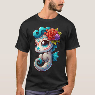 Dia De Los Muertos Seepferd T-Shirt