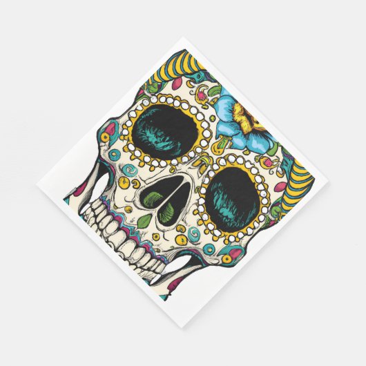 Día de los Muertos Serviette (Ecke)
