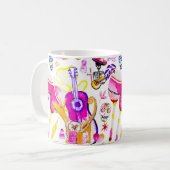 Dia De Los Muertos- Skeleton, Dog, Mexikanische Mu Kaffeetasse (Vorderseite Links)