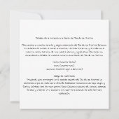 Dia de los Muertos, "Skeleton Fiesta Parade" Einladung (Rückseite)