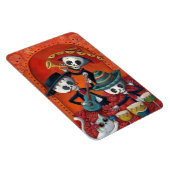 Dia de Los Muertos Skeleton Mariachi Trio Magnet (Rechte Seite)