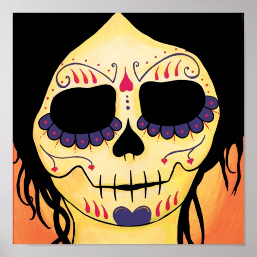 Dia de los Muertos Skeletons Emma Print Poster (Vorne)