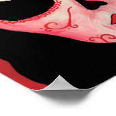 Dia de los Muertos Skeletons Satan Print Poster (Ecke)