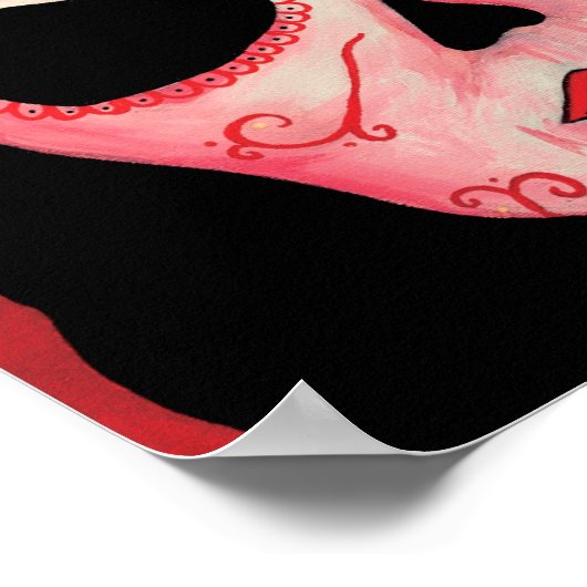 Dia de los Muertos Skeletons Satan Print Poster (Ecke)