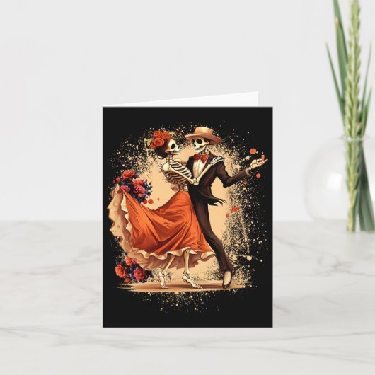 Dia De Los Muertos Skeletons tanzen Mexican Day O Karte (Vorderseite)