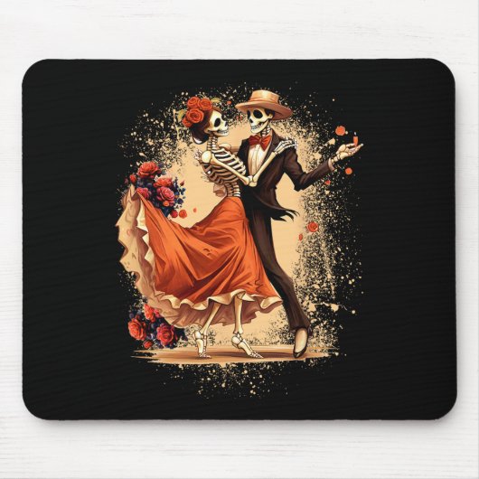 Dia De Los Muertos Skeletons tanzen Mexican Day O Mousepad (Vorne)