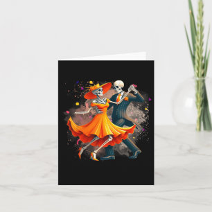 Dia De Los Muertos Skeletons tanzen mexikanischen  Karte