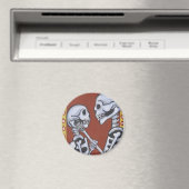 Dia de los muertos skelette in Liebe magnet (In Situ (Geschirrspüler))