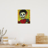 dia de los muertos skeletto bedruckte Dame Poster (Küche)