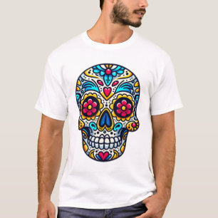 Dia de los Muertos skull 9 T-Shirt