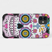 Dia de los Muertos Skull Case-Mate iPhone Hülle (Rückseite (Horizontal))