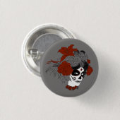 Día de los Muertos Skull Face Button (Vorne & Hinten)