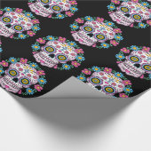 Dia de los Muertos Skull Geschenkpapier (Ecke)