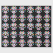 Dia de los Muertos Skull Geschenkpapier (Flach)