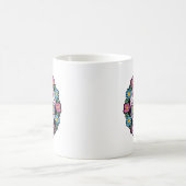 Dia de los Muertos Skull Kaffeetasse (Mittel)