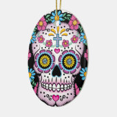 Dia de Los Muertos Skull Keramikornament (Links)