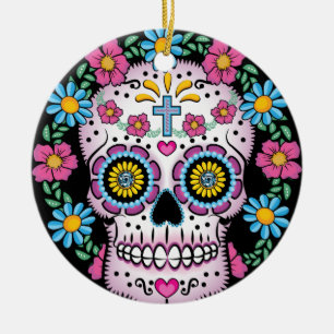 Dia de los Muertos Skull Keramikornament