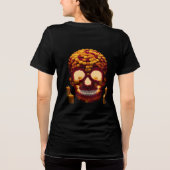 Dia de los Muertos Skull Made of Marigold Blume Tri-Blend Shirt (Rückseite)