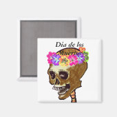 Dia de los Muertos skull Magnet (Vorderseite/Rückseite)