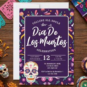 Dia De Los Muertos Skull Mexican Fiesta Einladung