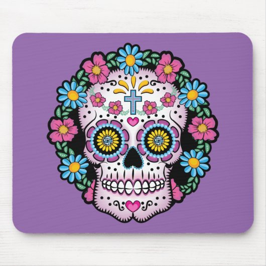 Dia de Los Muertos Skull Mousepad (Vorne)