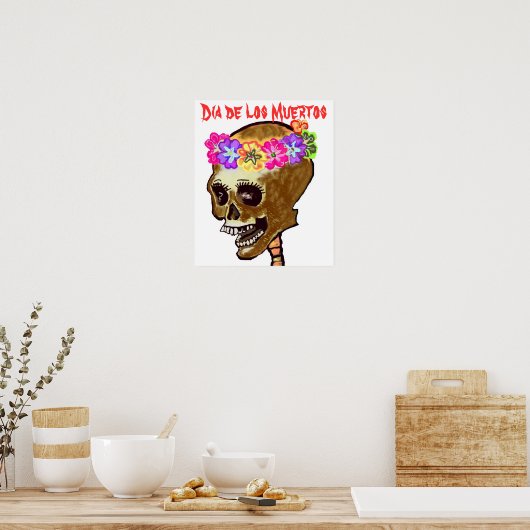 Dia de los Muertos skull Poster (Küche)