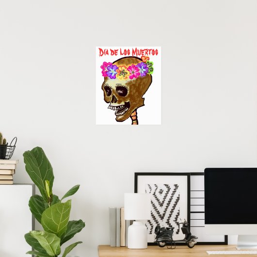 Dia de los Muertos skull Poster (Heimbüro)