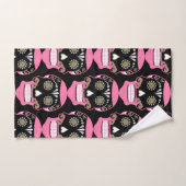 Día De Los Muertos Skull Print Badhandtuch Set (Handtuch)