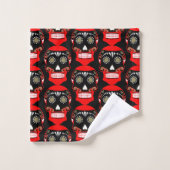 Día De Los Muertos Skull Print Badhandtuch Set (Waschlappen)