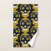 Día De Los Muertos Skull Print Badhandtuch Set (Handtuch)